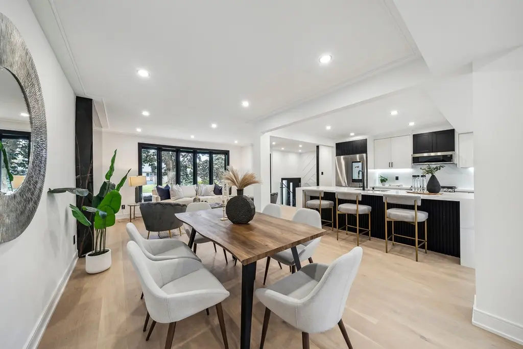 Refined living room staged by Astra